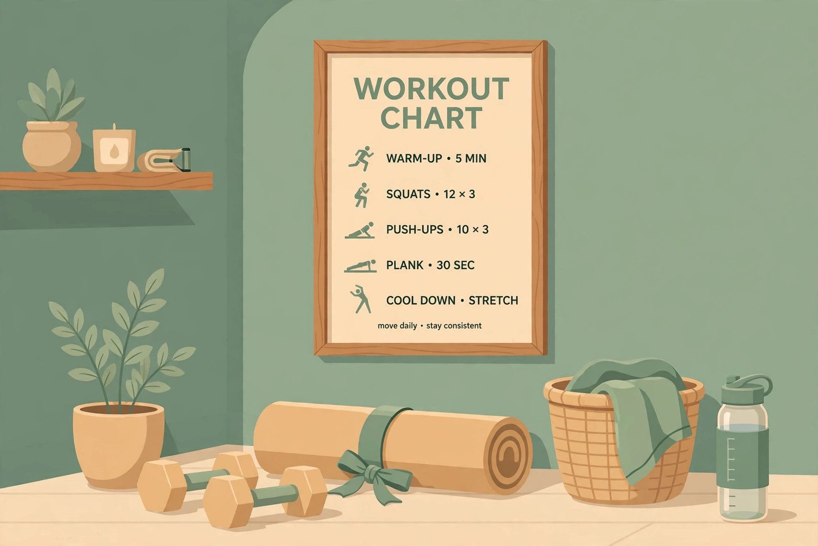 Workout and exercise printable posters collection